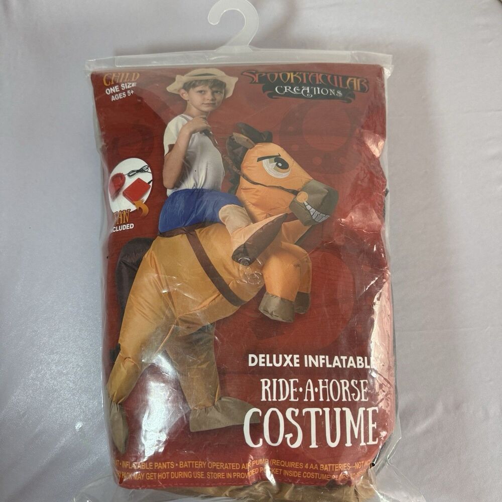 Spooktacular Creations Deluxe Inflatable Ride-A-Horse Halloween Costume Child 5+